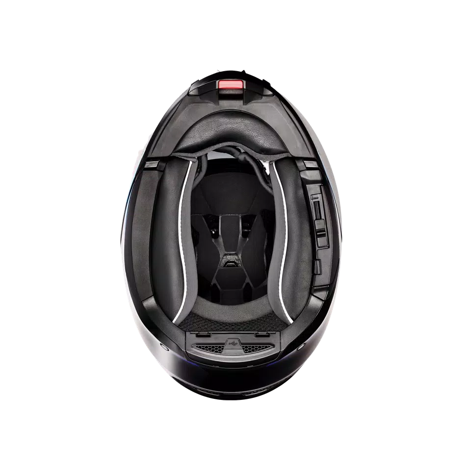 TOURMODULAR STRAY MATT BLACK/GREY/BLUE - MOTORBIKE FLIP UP HELMET E2206 -  - 8
