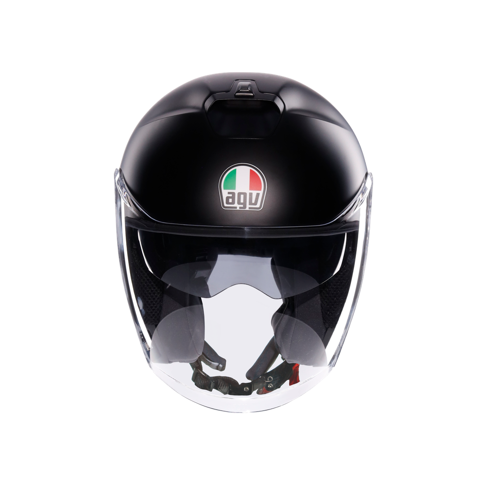 irides-mono-matt-black-motorbike-open-face-helmet-e2206 image number 1