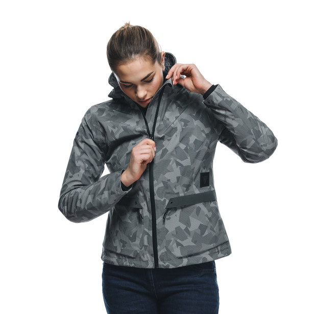 centrale-abs-luteshell-pro-giacca-moto-impermeabile-donna-london-fog-camo-dots image number 4