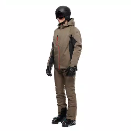 ETRA AEROSENSE-DRY - MEN'S SKI JACKET - BUNGEE BROWN/STRETCH LIMO - 3