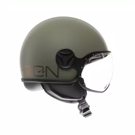 MOMODESIGN FGTR CLASSIC FLIP MATT GREEN / BRONZE - JET HELMET WITH VISOR E2206 -  - 3