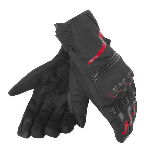 tempest-unisex-d-dry-short-gloves-black-red image number 0