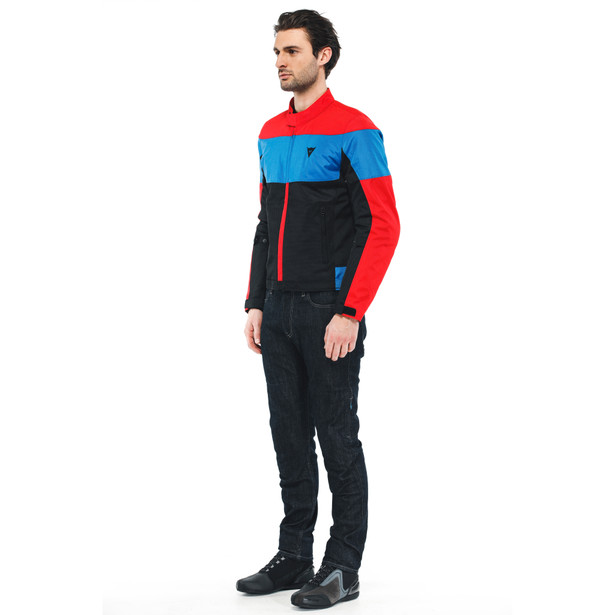 elettrica-air-tex-jacket-black-lava-red-light-blue image number 1