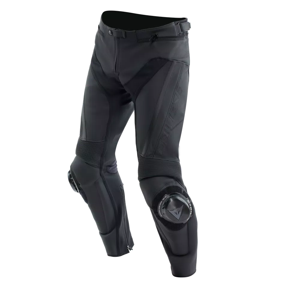 DELTA 4 - MEN'S MOTORCYCLE LEATHER PANTS - BLACK/BLACK - 1