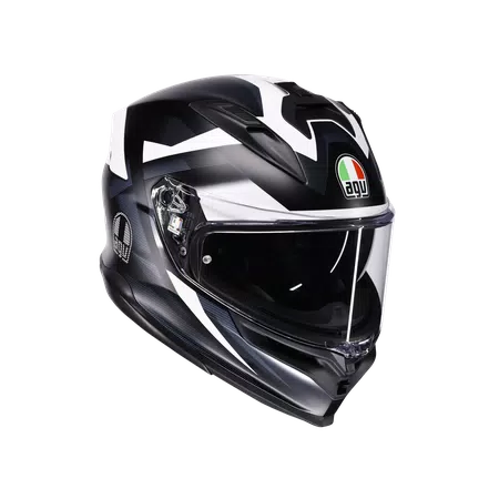 K7 MPLK GLIMPSE MATT BLACK/WHITE - MOTORBIKE FULL FACE HELMET E2206 -  - 1