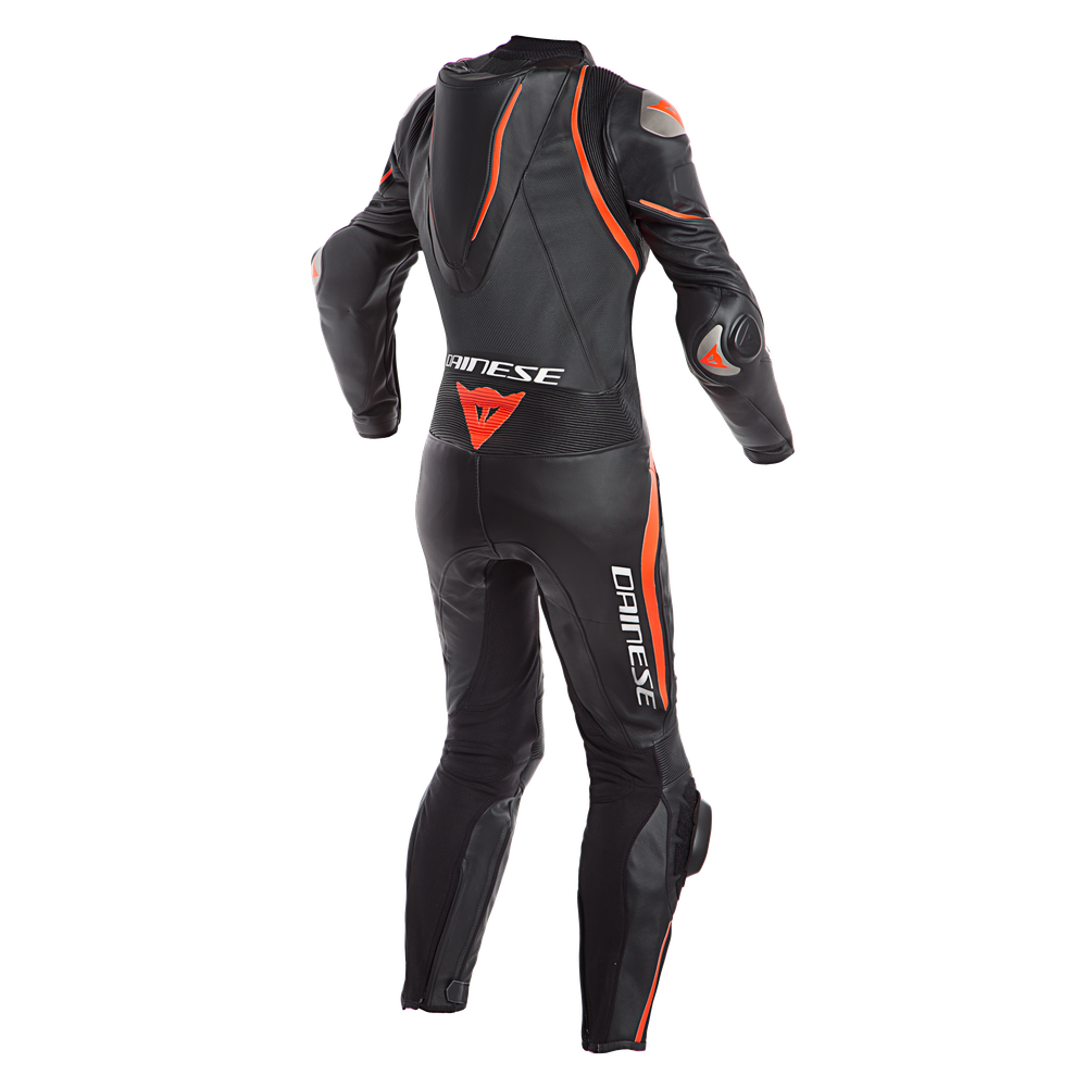 laguna-seca-4-1pc-perf-lady-leather-suit-black-black-fluo-red image number 1