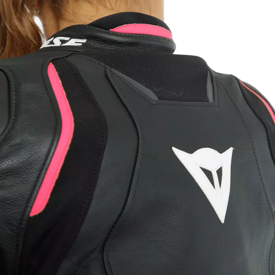 RACING 3 D-AIR LADY LEATHER JACKET - BLACK/ANTHRACITE/FUCHSIA - 16