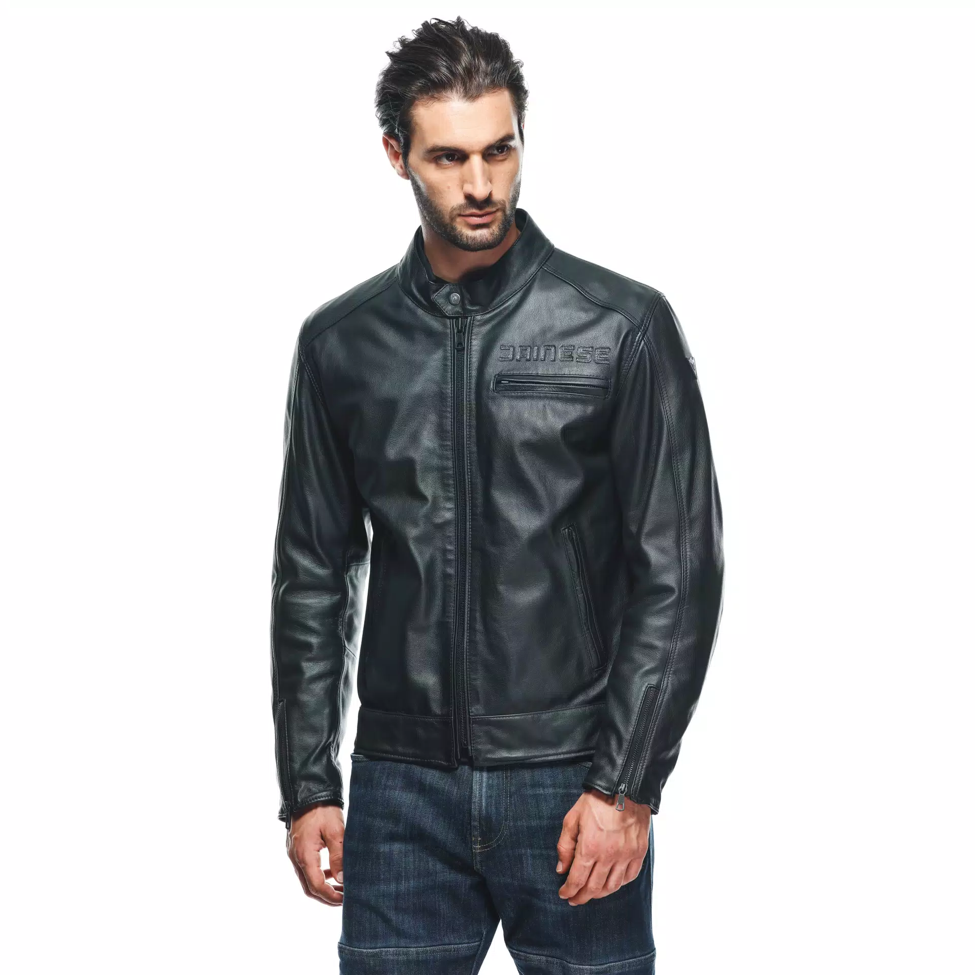 ZAURAX CHAQUETA DE CUERO MOTO HOMBRE