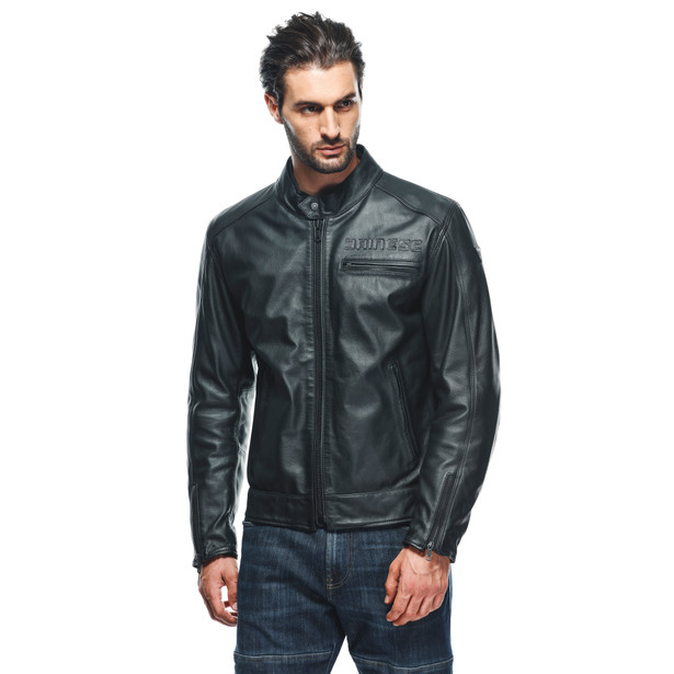 zaurax-giacca-moto-in-pelle-uomo-black image number 4