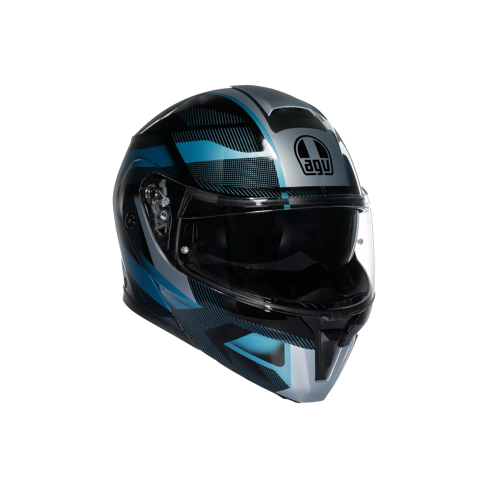 STREETMODULAR LEDRO MATT BLACK/POWDER BLUE - CASQUE MOTO MODULAIRE E2206