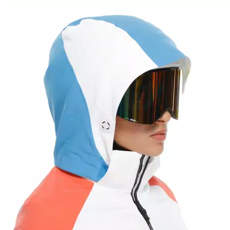 SPEED DEMON LAB DOMEAIR™ PRO - WOMEN’S SKI JACKET - WHITE/CORAL/BLUE - 4