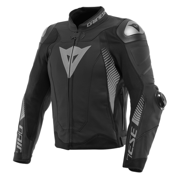 super-speed-4-giacca-moto-in-pelle-uomo-black-matt-charcoal-gray image number 0