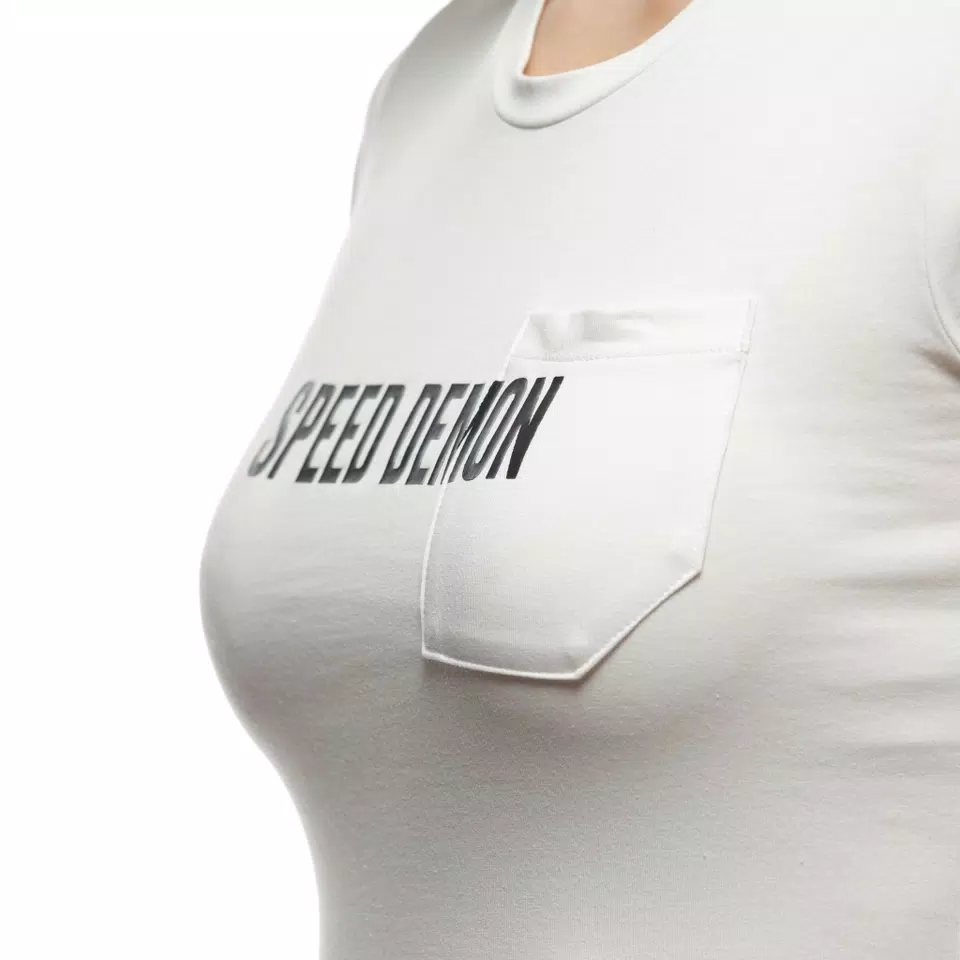 DEMON POCKET - WOMEN'S T-SHIRT - BLANC DE BLANC - 11