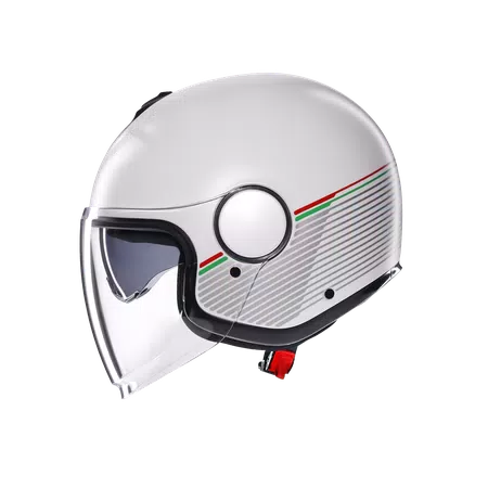 ETERES CAPOLIVERI MATT WHITE/ITALY - MOTORBIKE OPEN FACE HELMET E2206 -  - 4