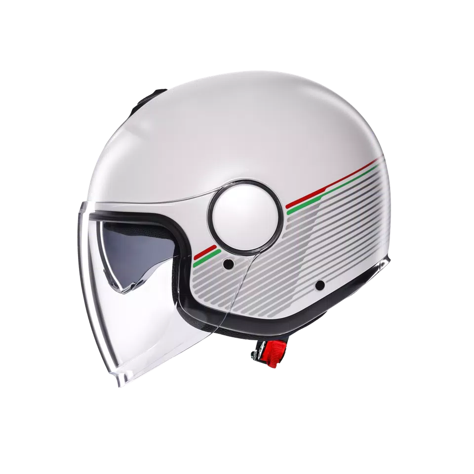 ETERES CAPOLIVERI MATT WHITE/ITALY - MOTORBIKE OPEN FACE HELMET E2206 -  - 4