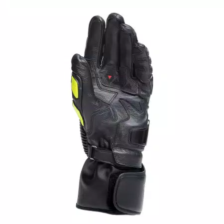 DRUID 4 LEATHER GLOVES - BLACK/CHARCOAL-GRAY/FLUO-YELLOW - 3
