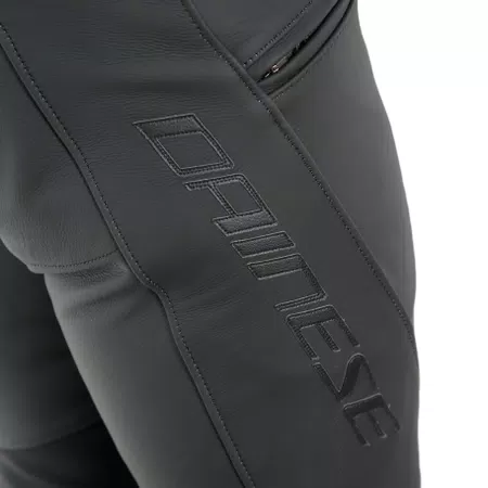 PONY 3 - MEN'S MOTORCYCLE LEATHER PANTS - BLACK-MATT - 5