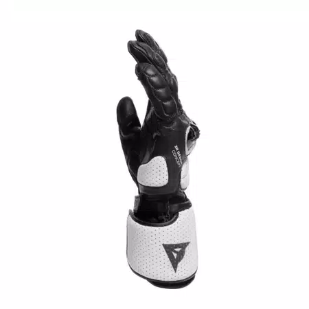 IMPETO - MEN'S MOTORCYCLE LEATHER GLOVES - BLACK/WHITE - 1