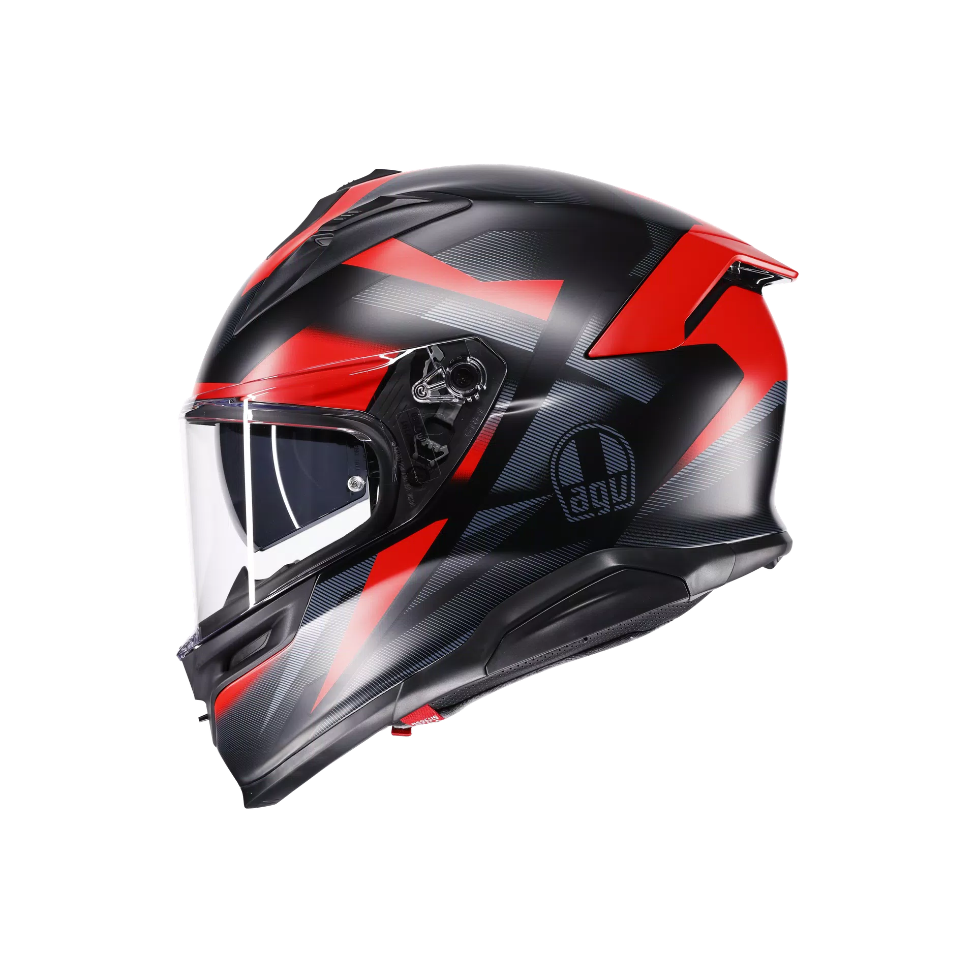 K7 MPLK GLIMPSE MATT BLACK/RED - MOTORBIKE FULL FACE HELMET E2206