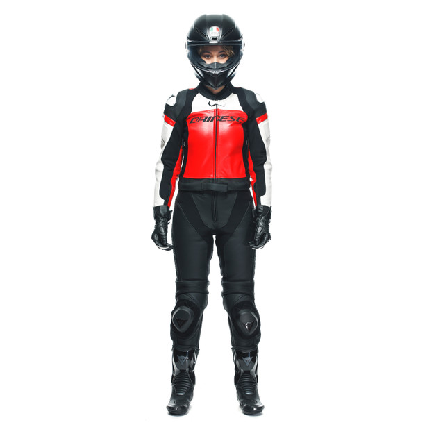 mirage-lady-leather-2pcs-suit-black-lava-red-white image number 22