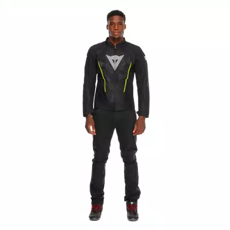 HEROSPHERE AIR TEX - MOTORFIETSJACK HEREN IN STOF - BLACK/WHITE/YELLOW-FLUO - 3