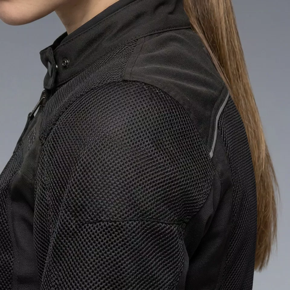 LISBONA AIR TEX - GIACCA MOTO ESTIVA IN TESSUTO DONNA - BLACK - 6