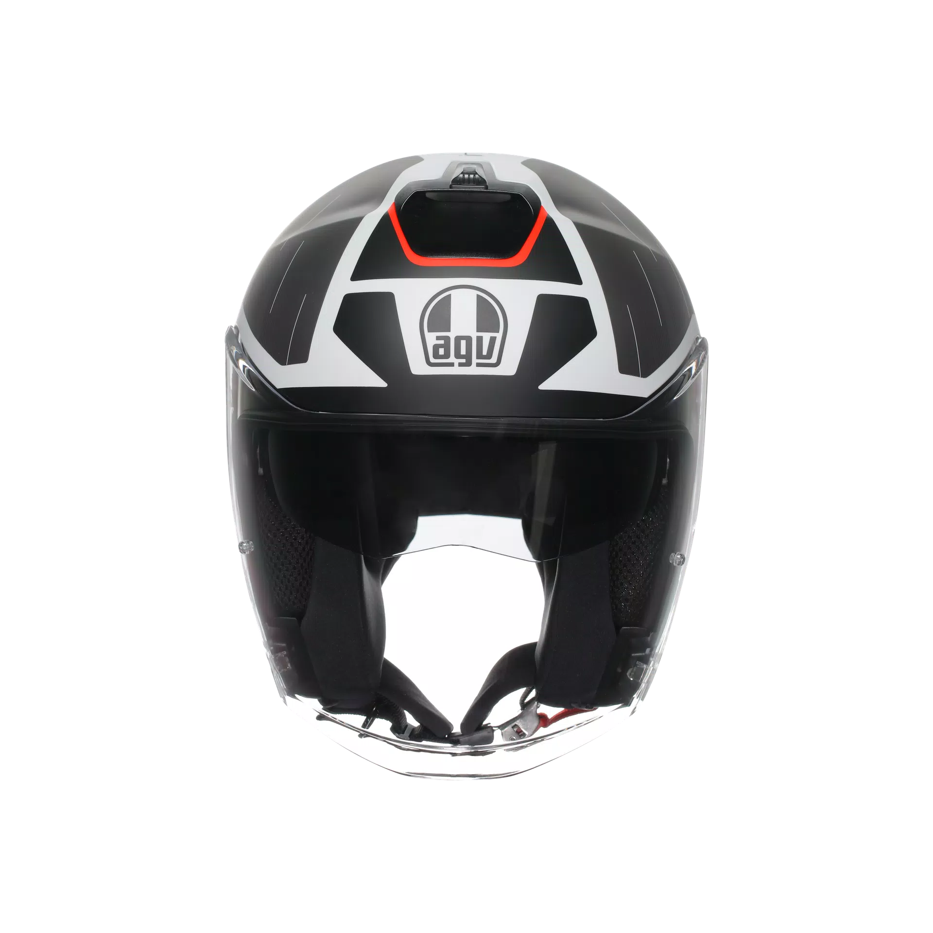 IRIDES AGV E2206 - TRIESTE MATT BLACK/WHITE/RED