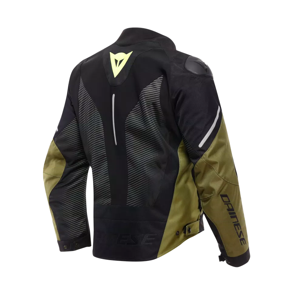 SUPER SPRINT D-DRY - MEN'S WATERPROOF MOTORCYCLE JACKET - BLACK/GREEN/FLUO YELLOW - 2