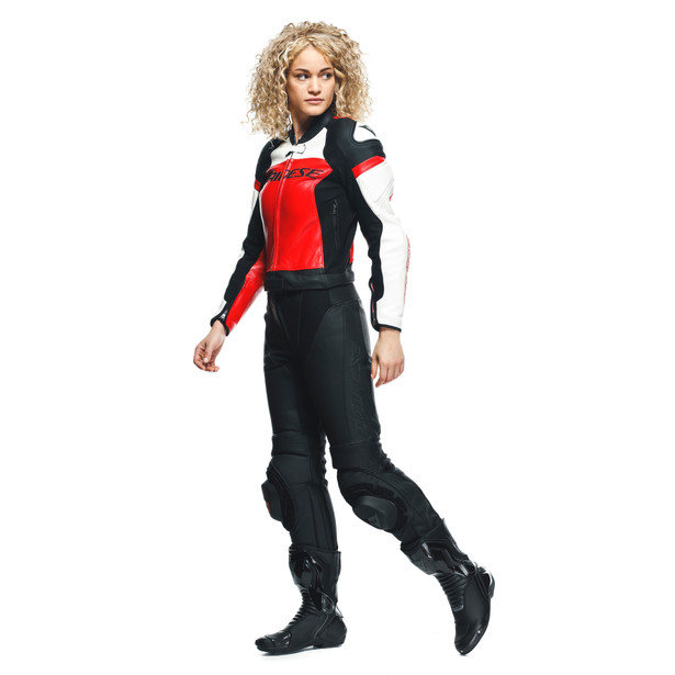 mirage-lady-leather-2pcs-suit-black-lava-red-white image number 6