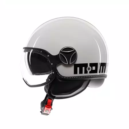 MOMODESIGN FGTR EVO WHITE QUARZ / BLACK - JET HELMET WITH DUAL VISOR E2206 -  - 4