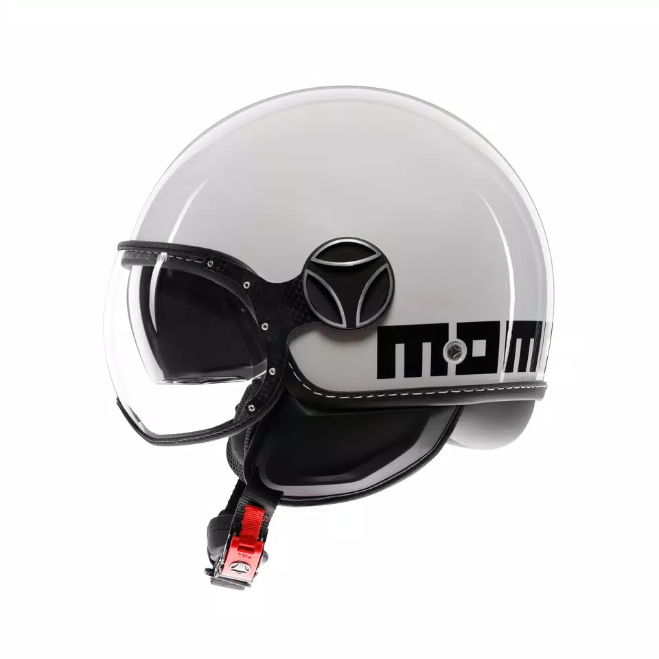 MOMODESIGN FGTR EVO WHITE QUARZ / BLACK - JET HELMET WITH DUAL VISOR E2206 -  - 4