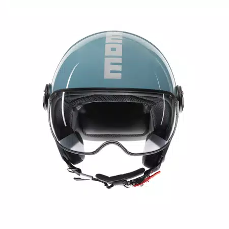 MOMODESIGN FGTR CLASSIC SKY BLUE / WHITE - JET HELMET WITH VISOR E2206 -  - 2