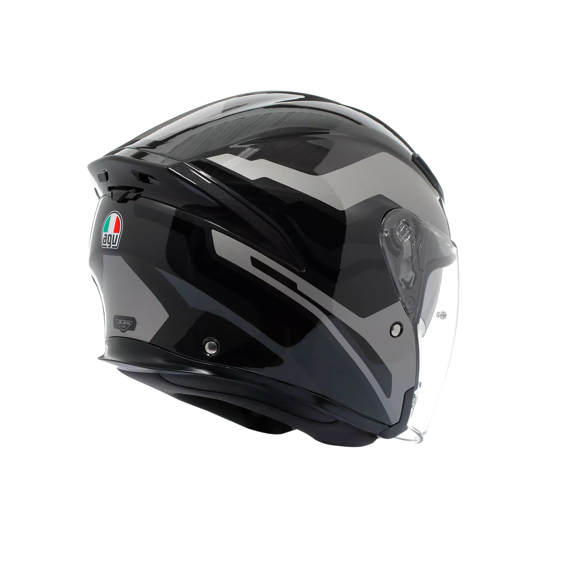 K5 JET EVO TUNE GREY/BLACK - MOTORBIKE OPEN FACE HELMET E2206