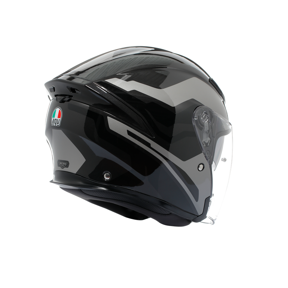 k5-jet-evo-tune-grey-black-motorbike-open-face-helmet-e2206 image number 5