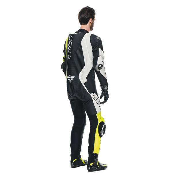 audax-d-zip-1pc-perf-leather-suit-black-yellow-fluo-white image number 4