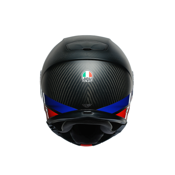 sportmodular-layer-carbon-red-blue-casco-moto-modulare-e2205 image number 6