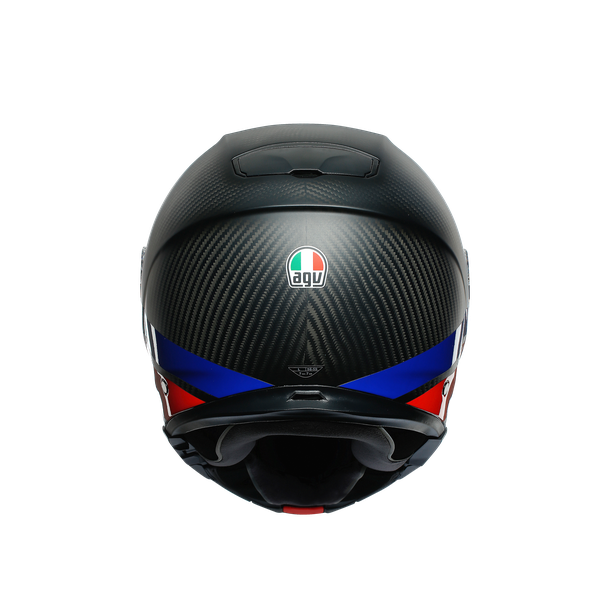 sportmodular-layer-carbon-red-blue-casque-moto-modulaire-e2205 image number 6