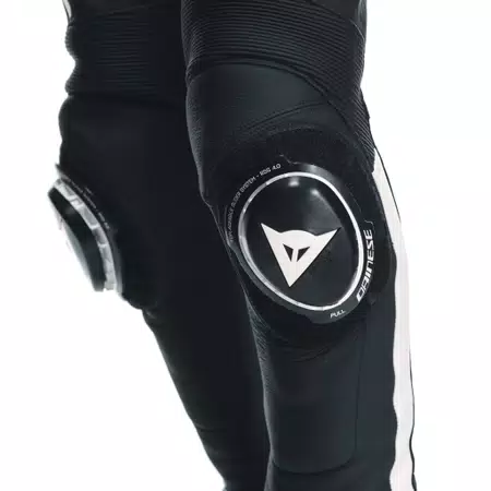 SUPER SPEED - MEN'S MOTORCYCLE LEATHER PANTS - BLACK/WHITE - 5