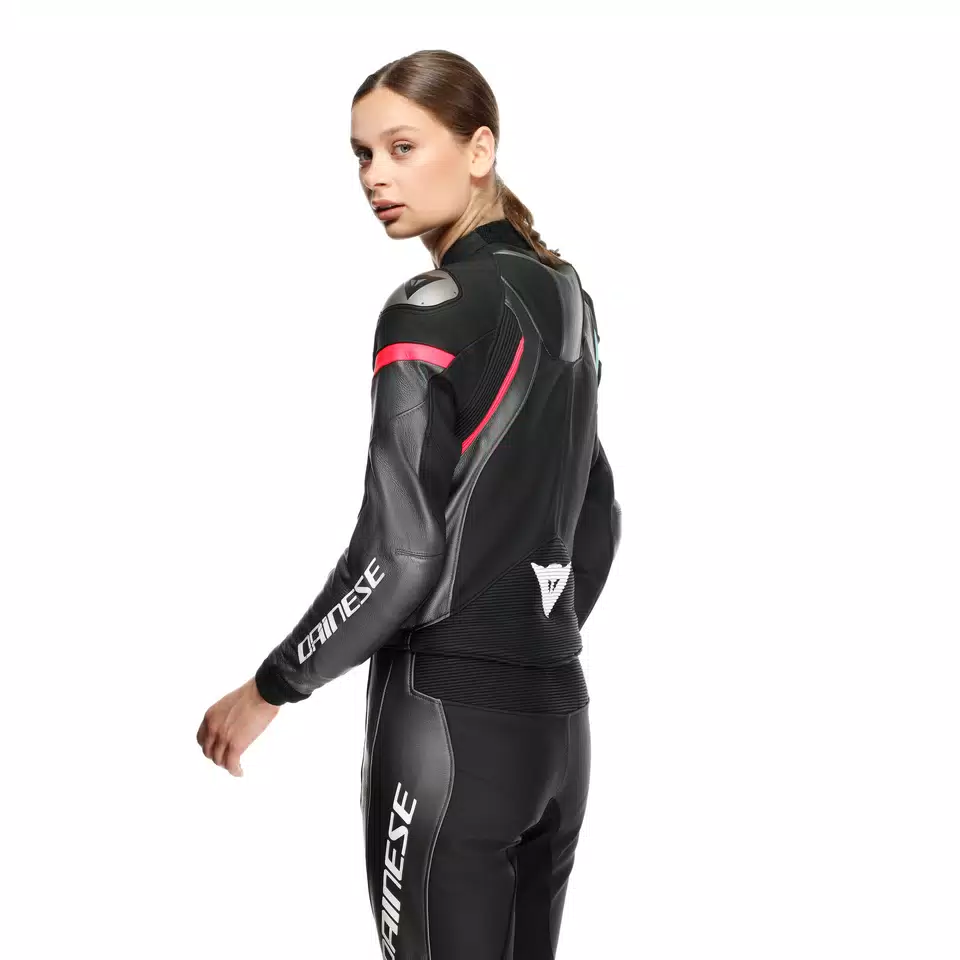 FULMINEA - TUTA MOTO IN PELLE DIVISIBILE DONNA - BLACK/ANTHRACITE/WHITE - 8