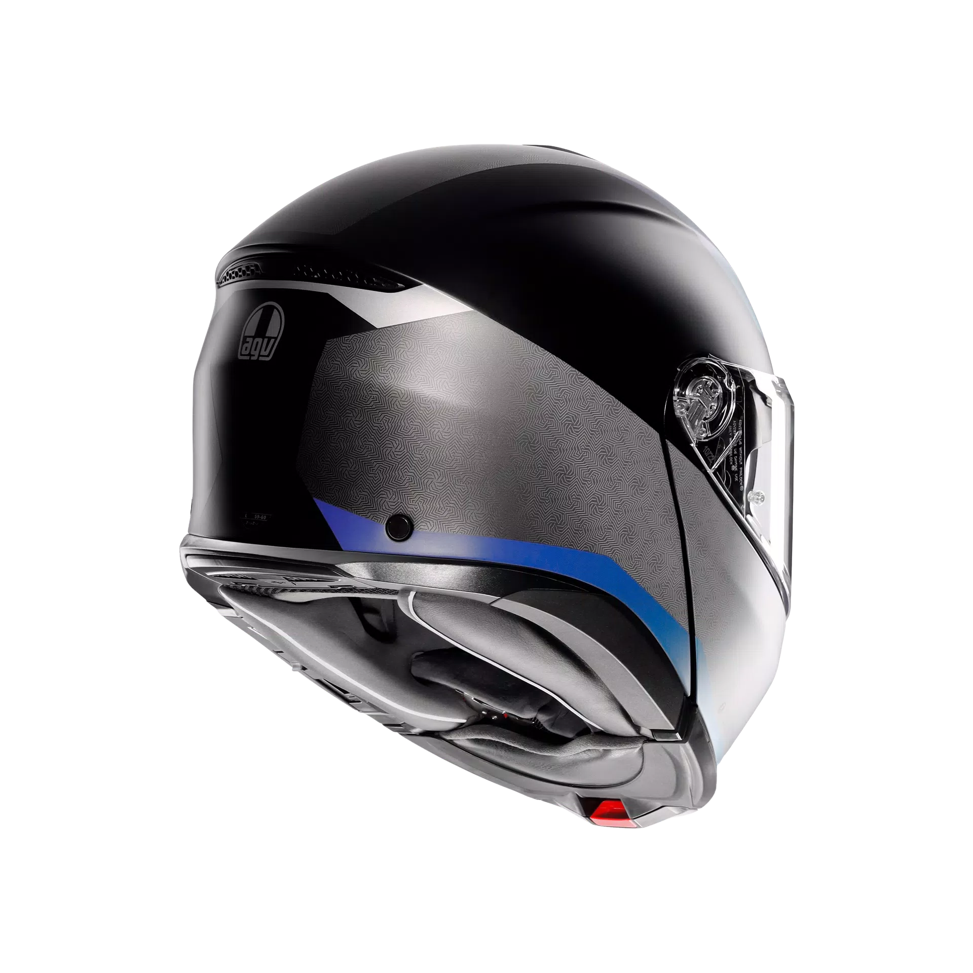 TOURMODULAR STRAY MATT BLACK/GREY/BLUE - MOTORRAD MODULARHELM E2206