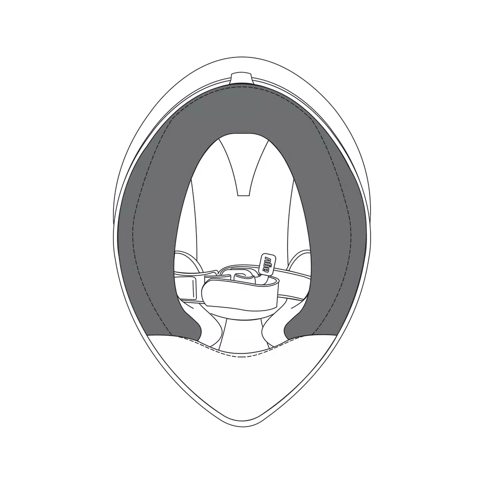 AGV CHEEK PADS VELOCE S (S) - BLACK -  - 1