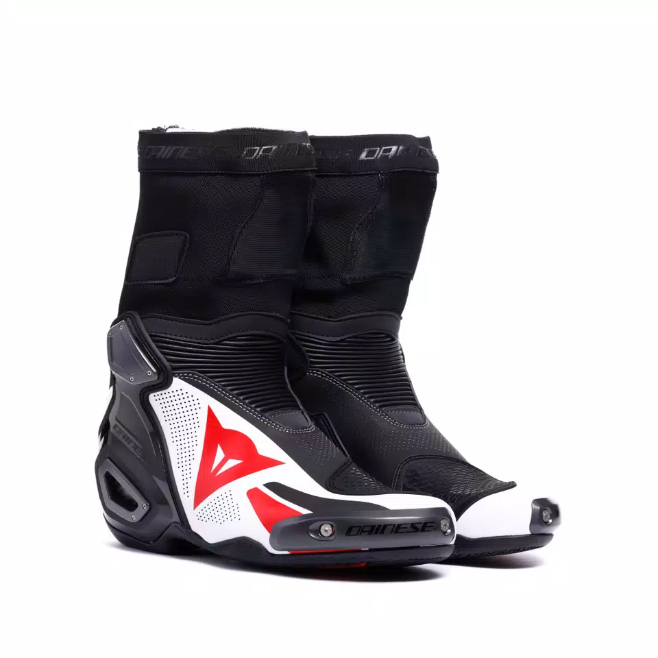 AXIAL 2 AIR - MEN'S MOTORCYCLE RACING SUMMER BOOTS - BLACK/WHITE/LAVA-RED - 1