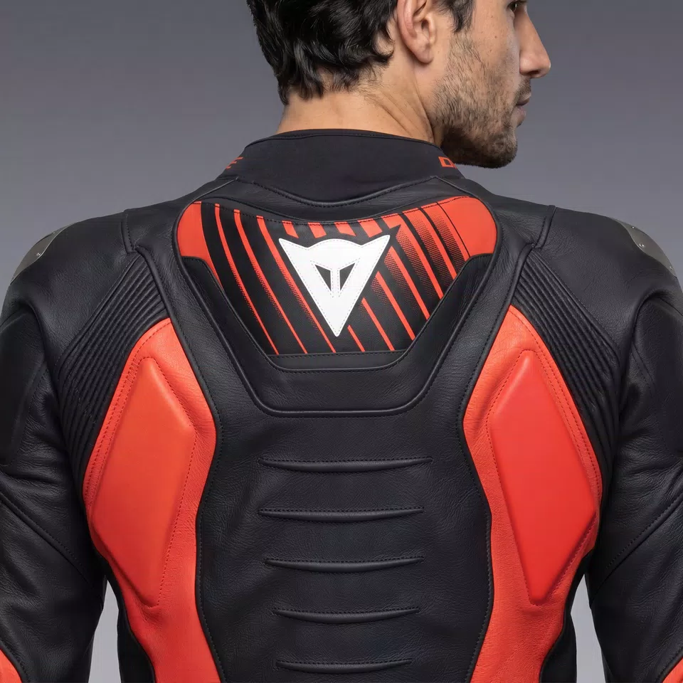SUPER SPEED 5 LEATHER JACKET - BLACK/RED-FLUO/WHITE - 6