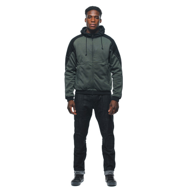 daemon-x-safety-hoodie-giacca-moto-in-tessuto-uomo-green-black image number 2