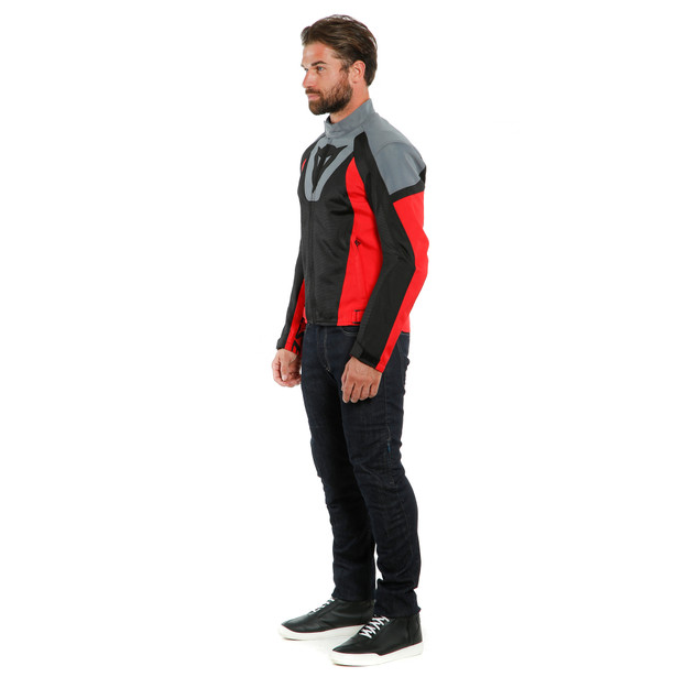 levante-air-tex-giacca-moto-estiva-in-tessuto-uomo-black-charcoal-gray-lava-red image number 3