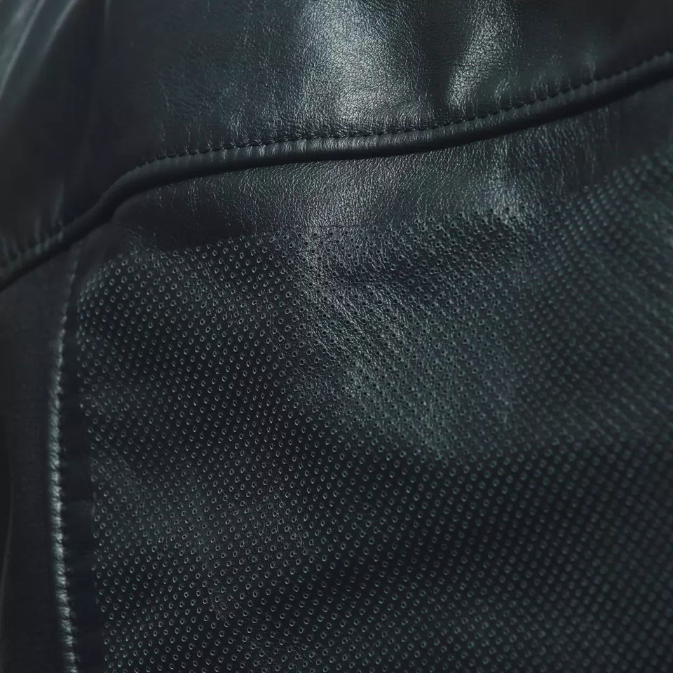 SMART JACKET LEATHER - MEN'S MOTORCYCLE LEATHER VEST WITH INTEGRATED AIRBAG - BLACK - 16