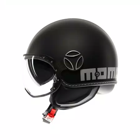 MOMODESIGN FGTR EVO MATT BLACK / SILVER - JET HELMET WITH DUAL VISOR E2206 -  - 4