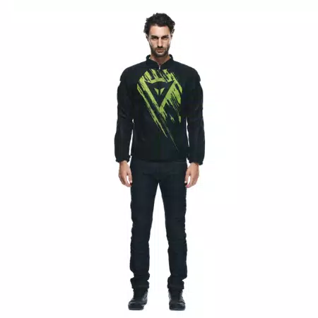 HEROSPHERE AIR - MEN SUMMER MOTORCYCLE JACKET - BLACK/FLUO YELLOW TARMAC - 3