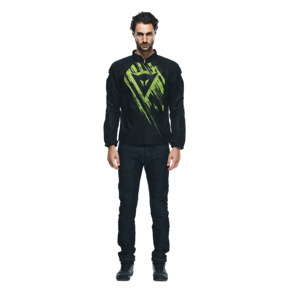 herosphere-air-blouson-moto-estival-homme-black-fluo-yellow-tarmac image number 2