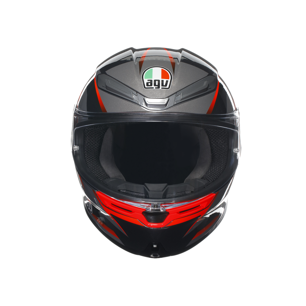 k6-s-slashcut-black-grey-red-casco-moto-integrale-e2206 image number 1